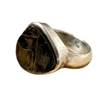 Shungite and Sterling Silver Ring (size 8)
