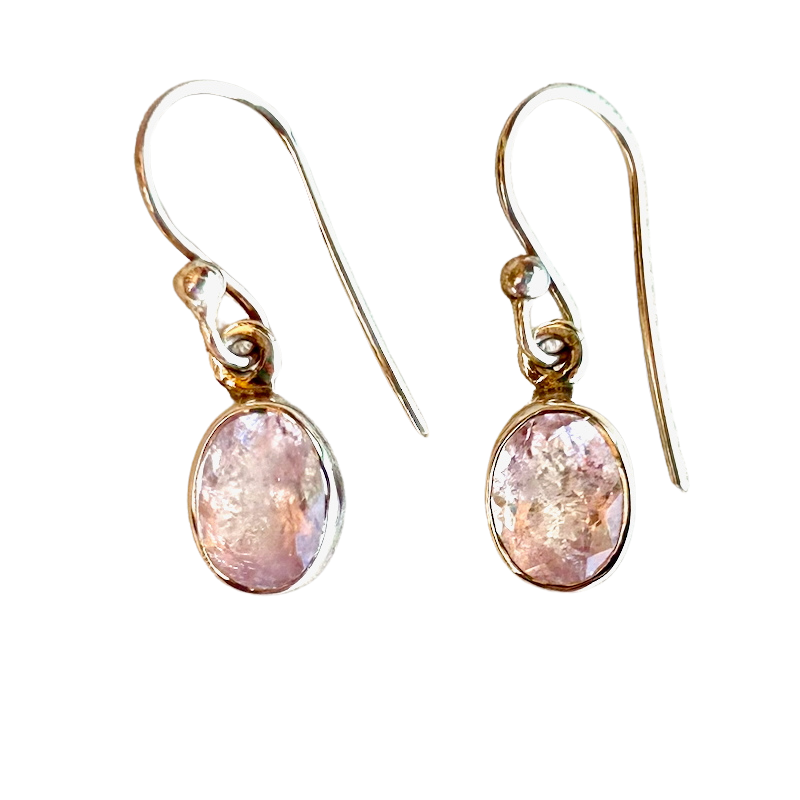 Morganite Faceted Earrings