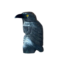 Raven Carving in Black Onyx