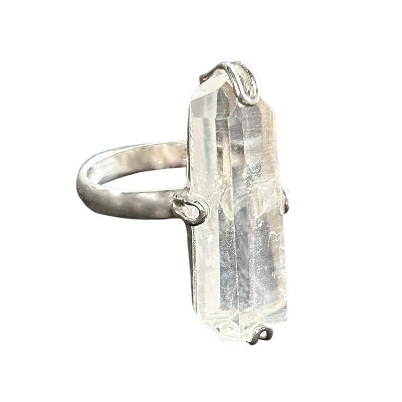 Quartz Crystal Point Ring (Size 8)
