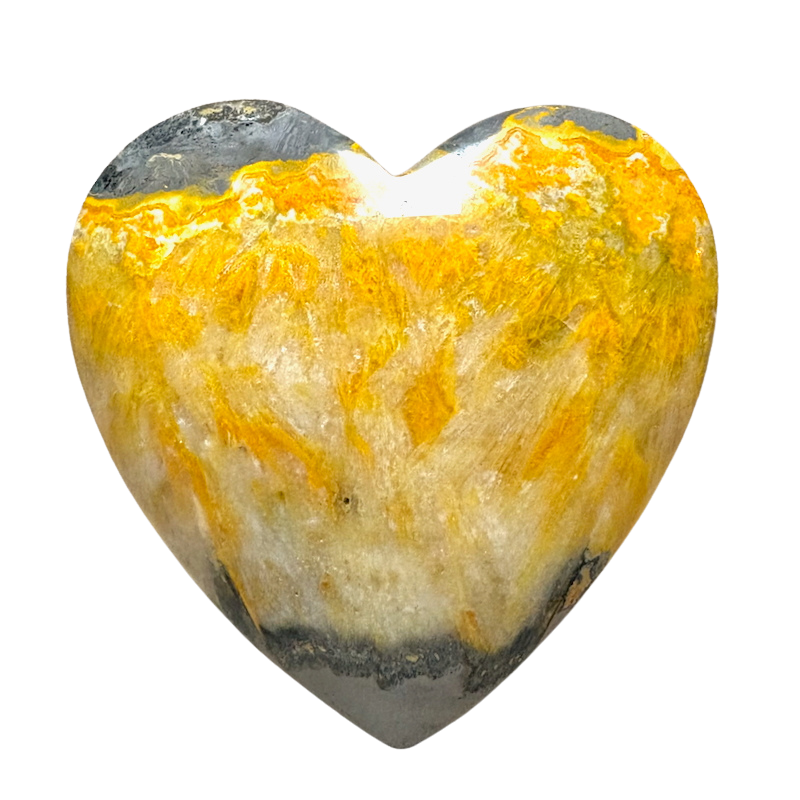 Bumble Bee Jasper Polished Heart