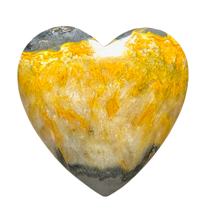 Bumble Bee Jasper Polished Heart