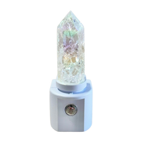 Night Light, Aura "Fire and Ice" Quartz Crystal