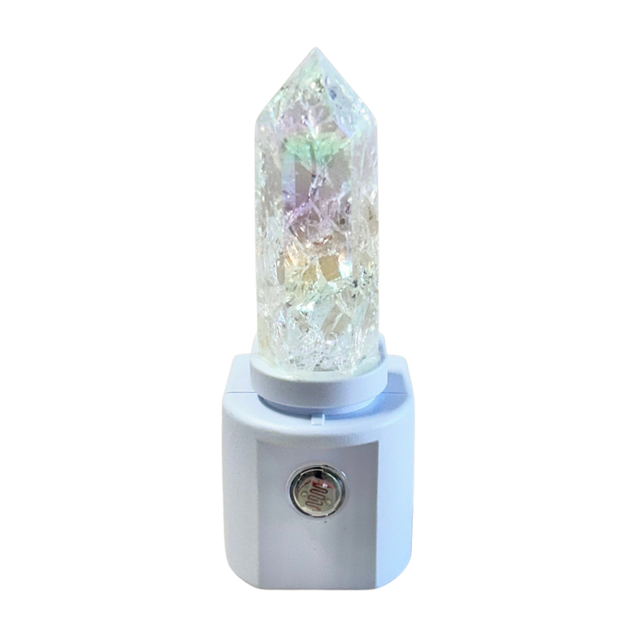 Night Light, Aura "Fire and Ice" Quartz Crystal