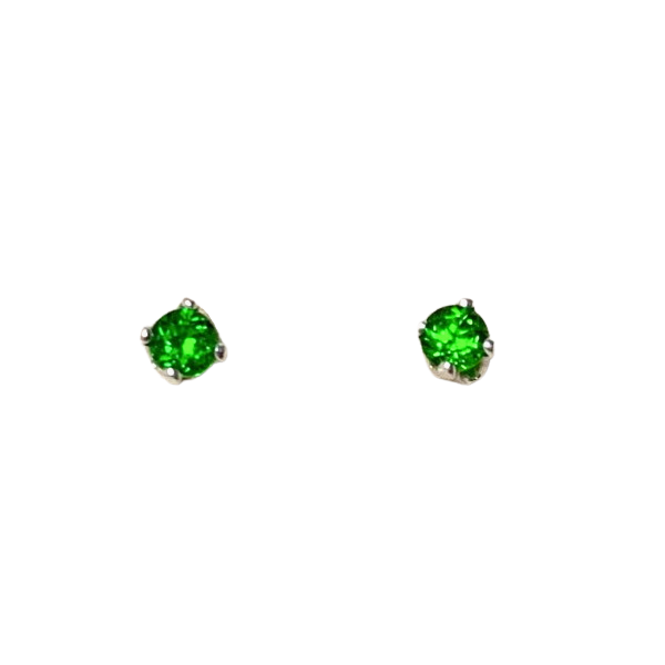 Chrome Diopside Faceted Post Earrings