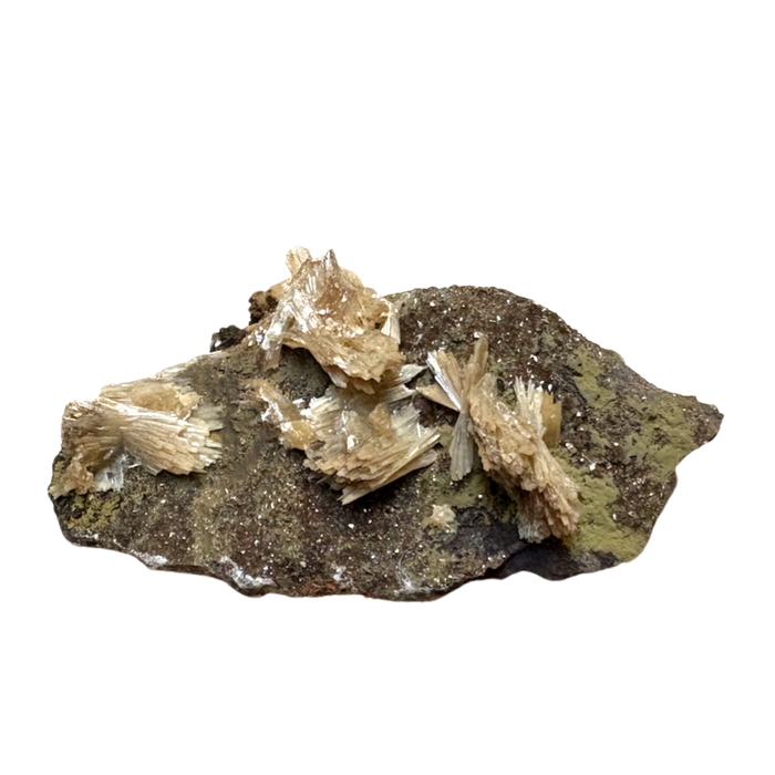 Barite, calcite & mottramite (Mexico)