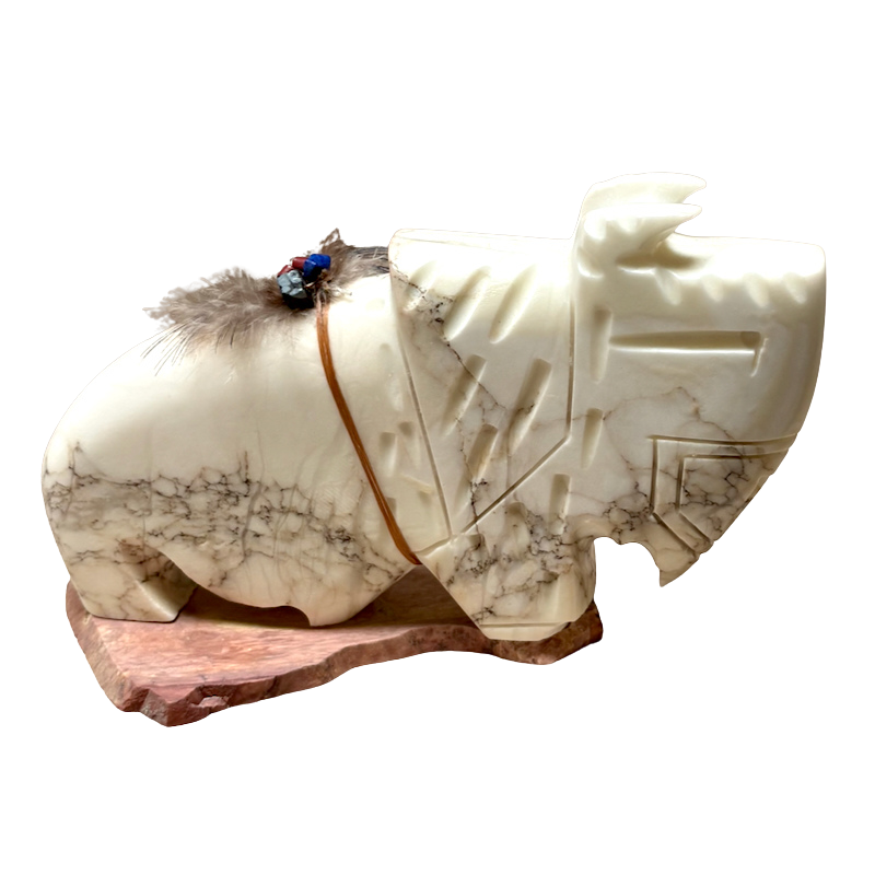 Justin Gomez Buffalo Carving (Taos, New Mexico)