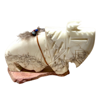 Justin Gomez Buffalo Carving (Taos, New Mexico)