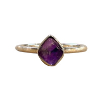Amethyst (Rough) Sterling Silver Stacker Ring