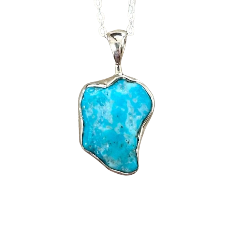 Turquoise (Rough) Pendant on Chain