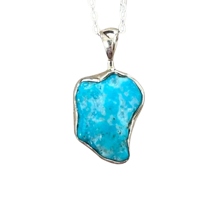 Turquoise (Rough) Pendant on Chain