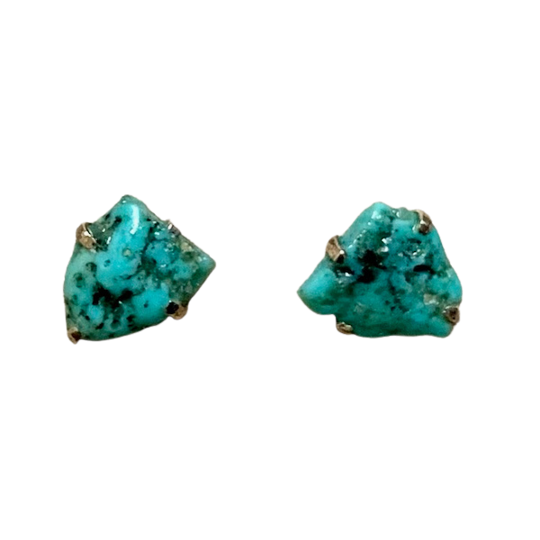 Turquoise Rough Post Earrings