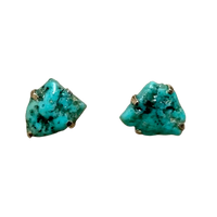 Turquoise Rough Post Earrings