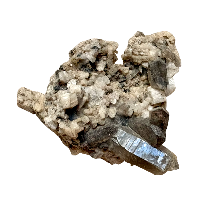 Smoky Quartz on Orthoclase (Dona Ana Co., New Mexico)