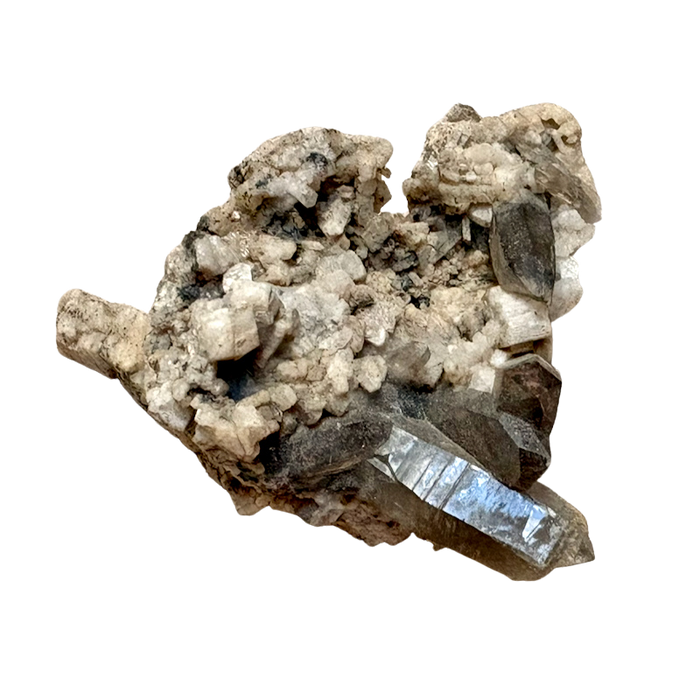 Smoky Quartz on Orthoclase (Dona Ana Co., New Mexico)