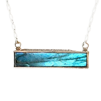 Labradorite Bar Necklace