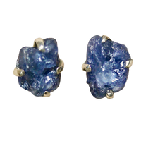 Sapphire Rough Stud Earrings