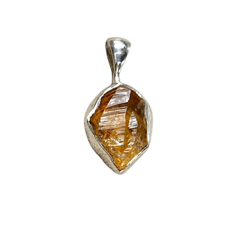 Citrine and Sterling Silver Pendant