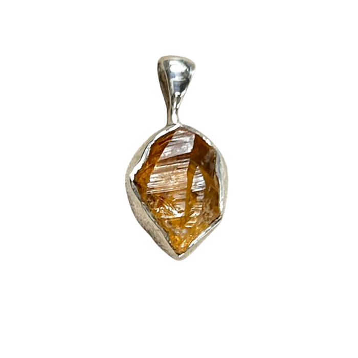 Citrine and Sterling Silver Pendant