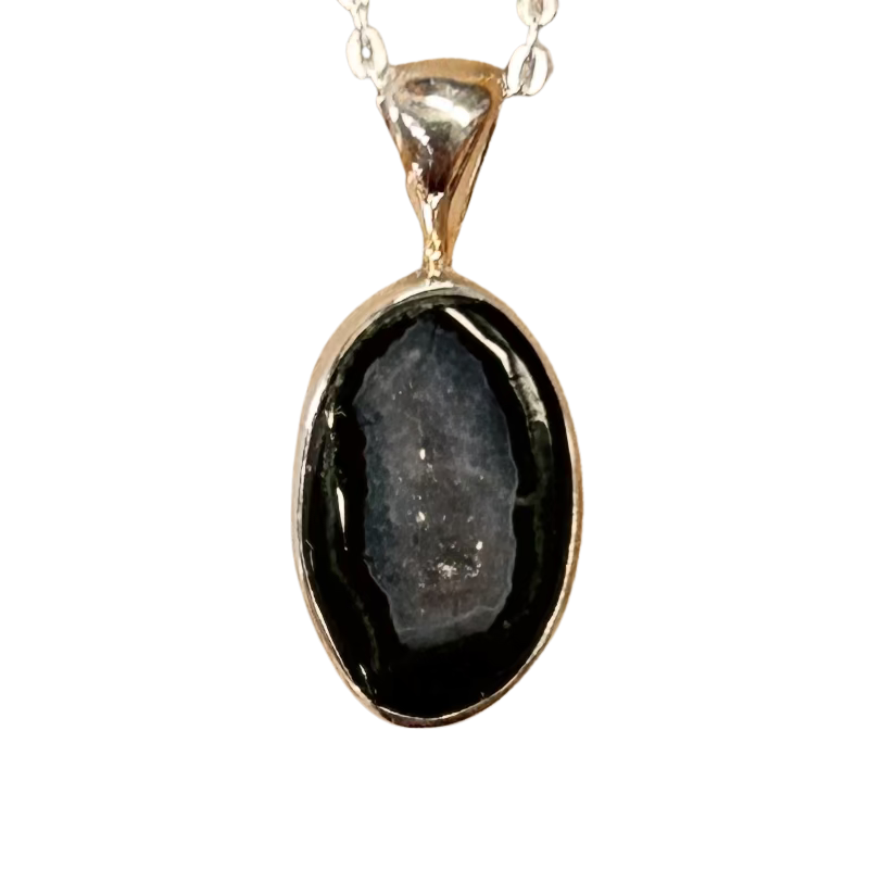 Geode Pendant and Chain