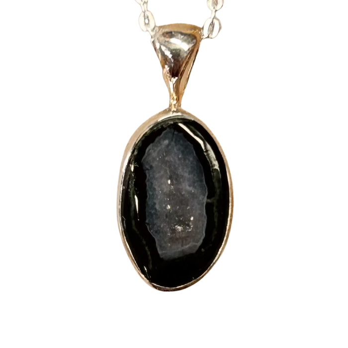 Geode Pendant and Chain