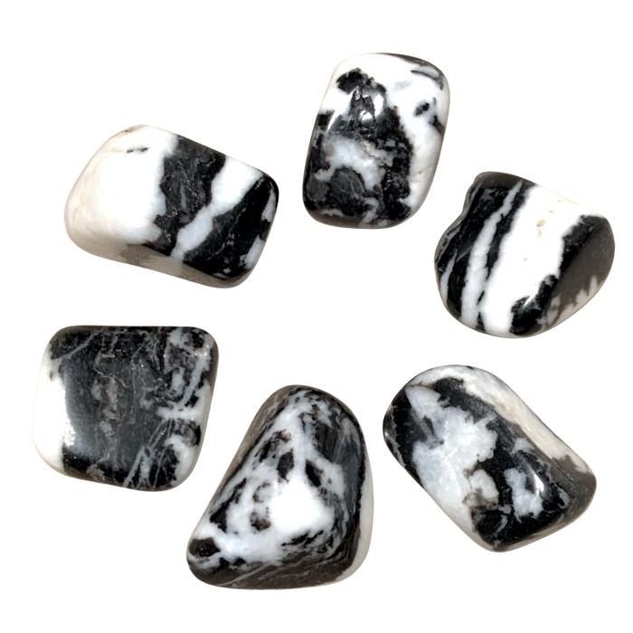 Zebra Marble Polished Pebble