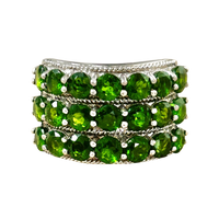 Chrome Diopside Cocktail Ring (Size 8)