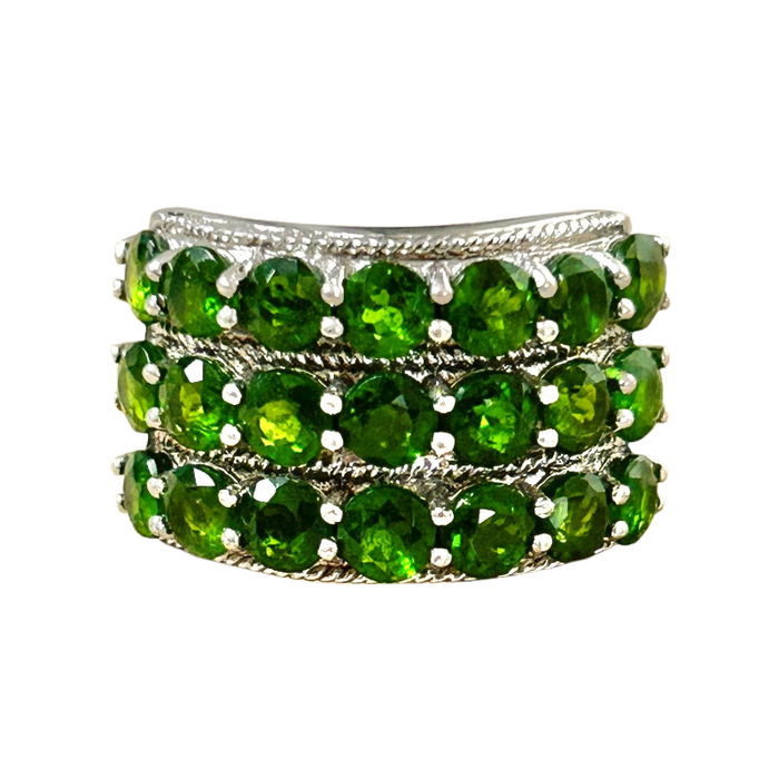 Chrome Diopside Cocktail Ring (Size 8)