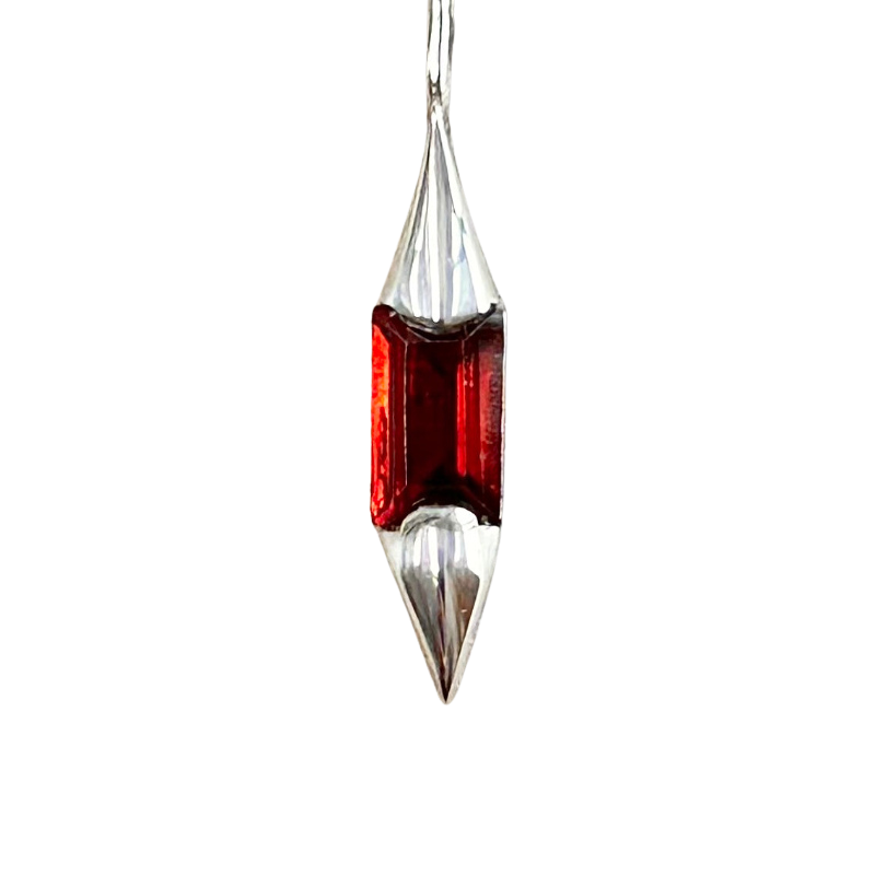 Garnet Pendant with Chain