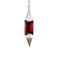 Garnet Pendant with Chain