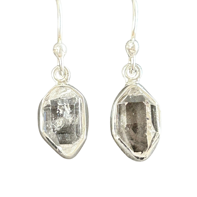 Herkimer "Diamond" and Sterling Silver Dangle Earrings