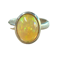 Opal (Ethiopian) and Sterling Silver Ring (Size 8)