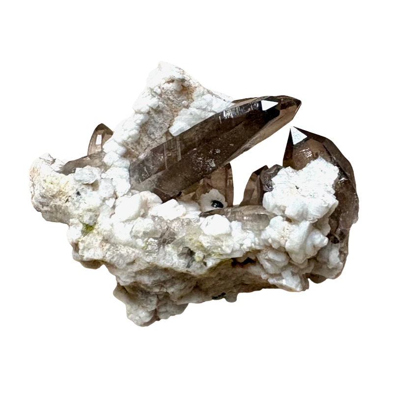 Smoky Quartz with Albite & Orthoclase (Dona Ana Co., New Mexico)