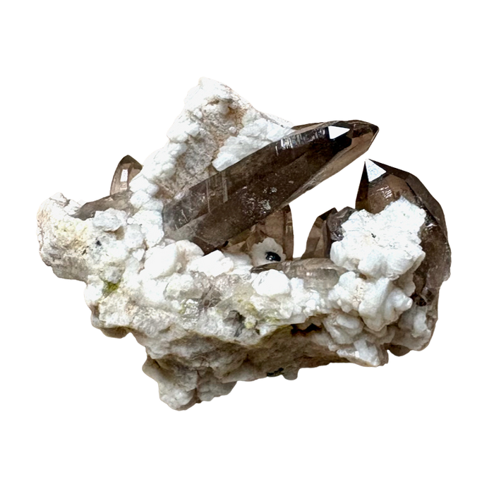 Smoky Quartz with Albite & Orthoclase (Dona Ana Co., New Mexico)