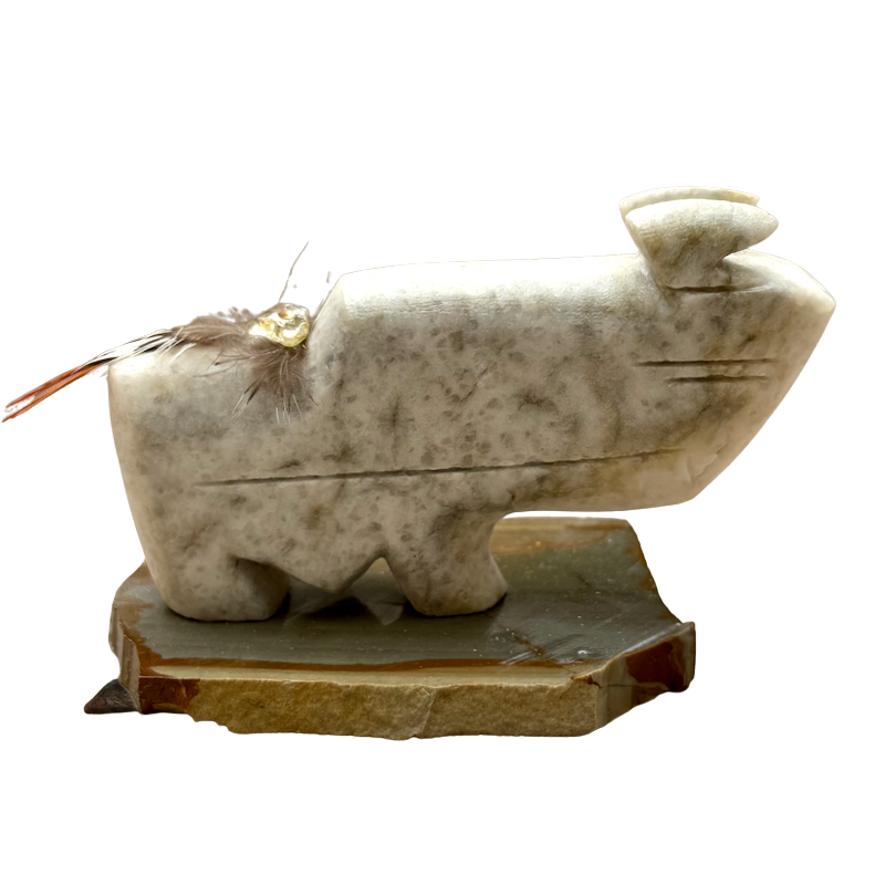 Justin Gomez Buffalo Carving (Taos, New Mexico)