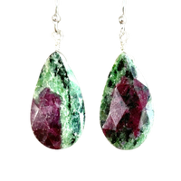 Ruby in Zoisite Dangle Earrings