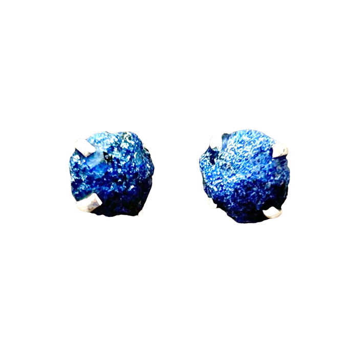 Azurite "Blueberry" Stud Earrings
