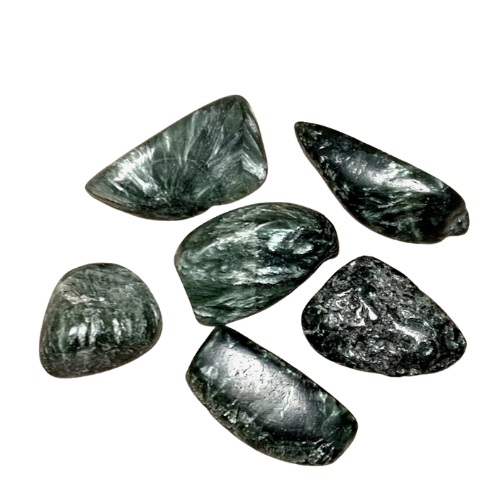 Seraphinite Polished Pebble (angelic, opening, calming)