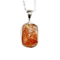 Sunstone Pendant with Sterling Silver Chain