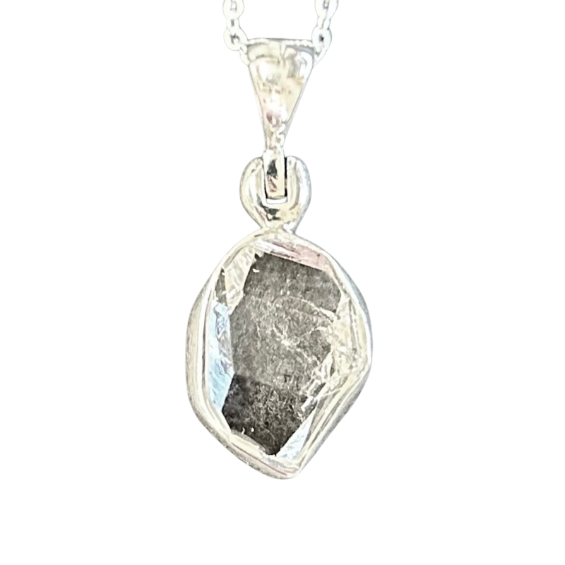 Herkimer Diamond (Quartz) and Sterling Silver Pendant on Chain