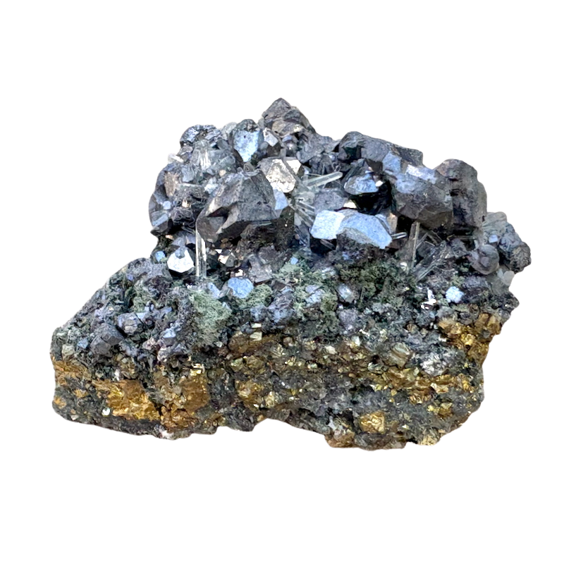Galena, quartz and chalcopyrite (Bulgaria)
