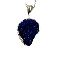 Azurite (Rough) Pendant and Chain