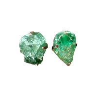 Emerald Rough Post Earrings