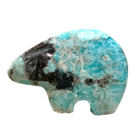 Amazonite Bear Fetish Carving
