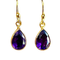 Amethyst & Gold Vermeil Dangle Earrings