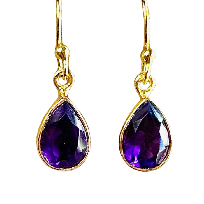 Amethyst & Gold Vermeil Dangle Earrings