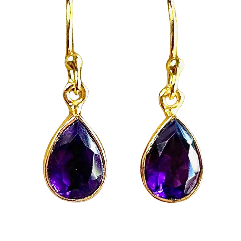 Amethyst & Gold Vermeil Dangle Earrings