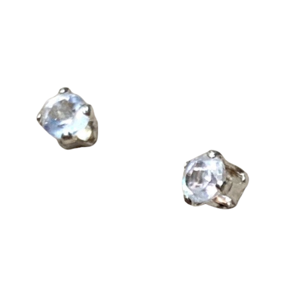 Moonstone (Rainbow) Stud Earrings