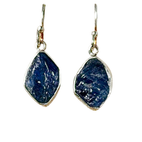 Sapphire and Sterling Silver Dangle Earrings