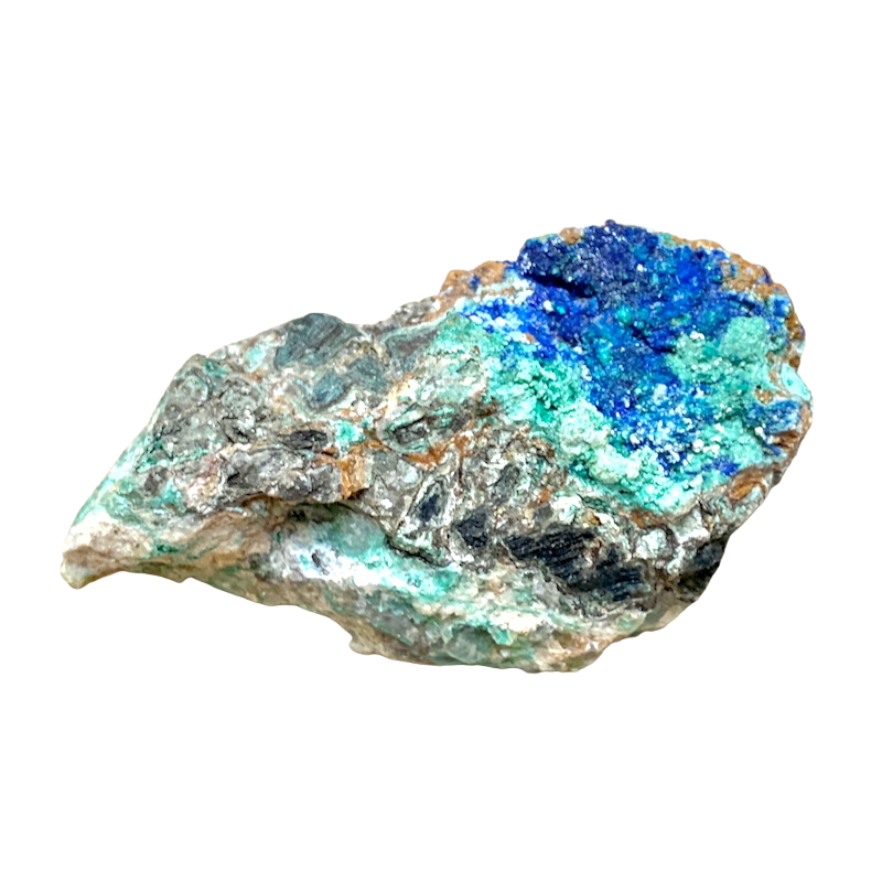 Linarite on Altered Galena (Blanchard Mine, Socorro Co., New Mexico)